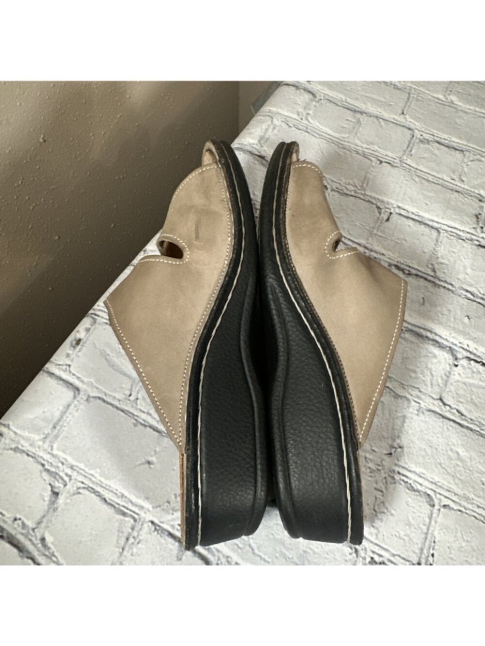 Finn Comfort Jamaika Jamaica Tan Double Strap Slip On Wedge Sandals Womens 37 /7 - Picture 5 of 16